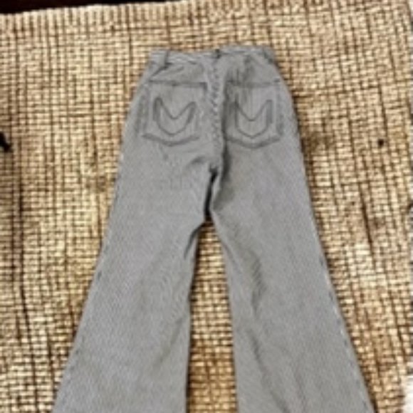 ShowMeYourMumu High Waisted Striped Bell Bottoms - Picture 4 of 4